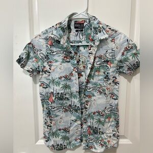 O’Neill Boys Hawaiian Shirt Size Medium Lots of Aloha Hawaiian Shirt